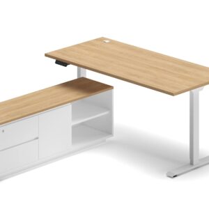 Height adjustable L-Shape desk-05