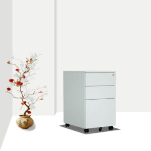 D2 [ Steel Mobile Pedestal White